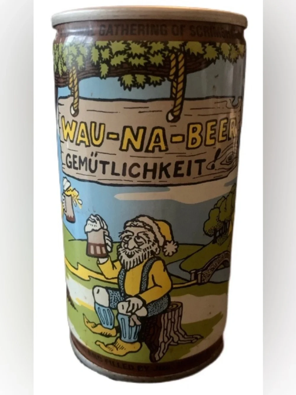 Vintage Beer Can Wau-Na-Beer Volksfest 1978 Pull Tab Empty